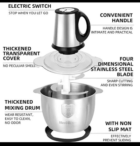 Electric meat grinder food - 2l,